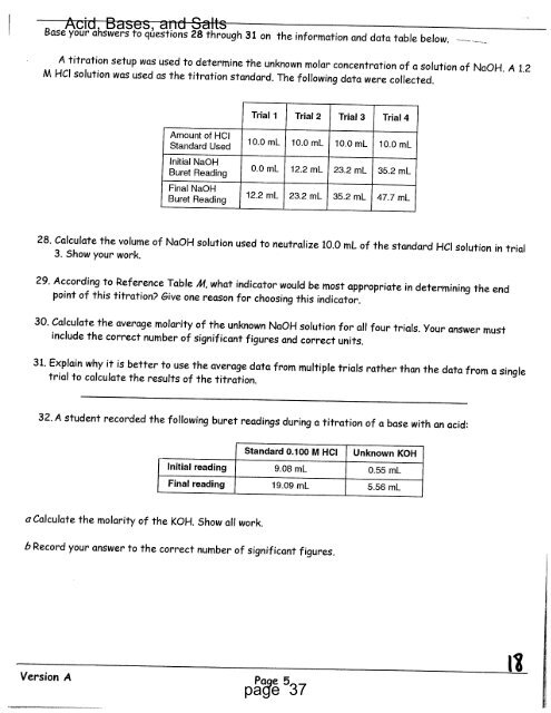 Acid Base packet