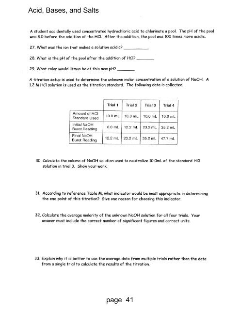 Acid Base packet