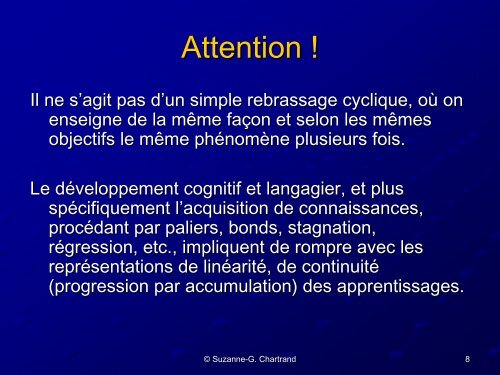 Penser la progression des apprentissages