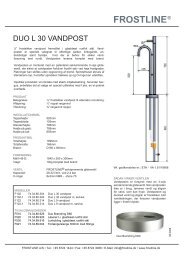 Tekniske specifikationer - Frostline