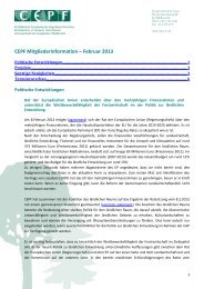 CEPF-Mitgliederinformation 02-2013