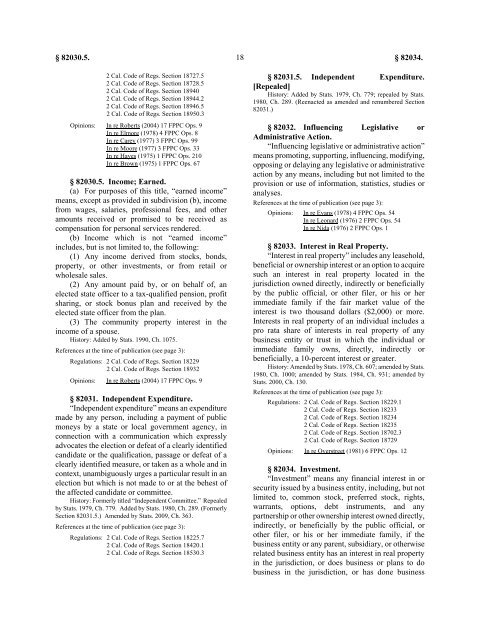 Political Reform Act 2011 - Fair Political Practices Commission