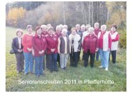 Seniorenschießen 2011 in Pfeifferhütte - Gau ANB