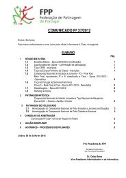 COMUNICADO Nº 27/2012 - Federação de Patinagem de Portugal
