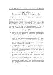 Aufgabenblatt 5: Intertemporale Entscheidungsaspekte