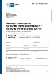 Anmeldung Immobilienfachwirt neue VO - FORUM Berufsbildung