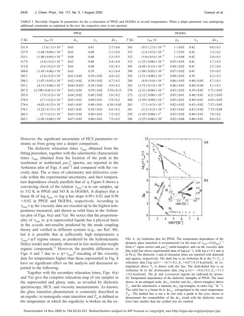 Two crossover regions in the dynamics of glass forming ... - Fisica