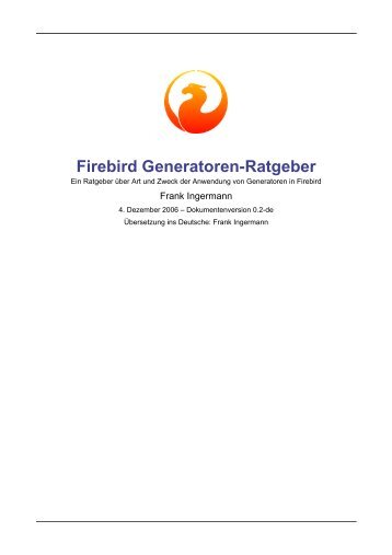 Firebird Generatoren-Ratgeber