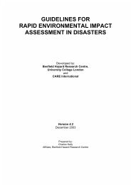 Guidelines for Rapid Environmental Impact Assessment in Disasters