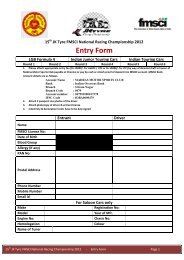 Entry Form - The FMSCI