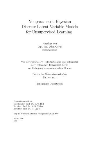 Nonparametric Bayesian Discrete Latent Variable Models for ...