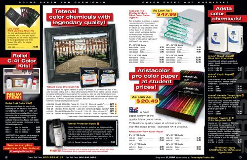Download Catalog - Freestyle Photographic Supplies