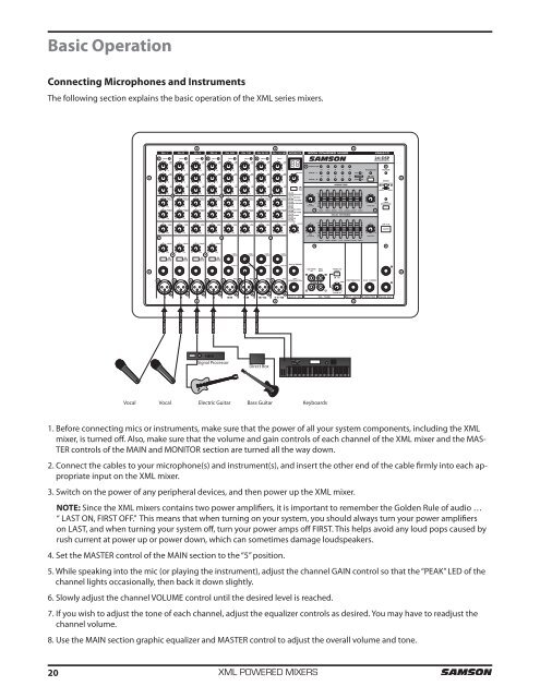 Download the XML410 English User Manual in PDF format - Samson