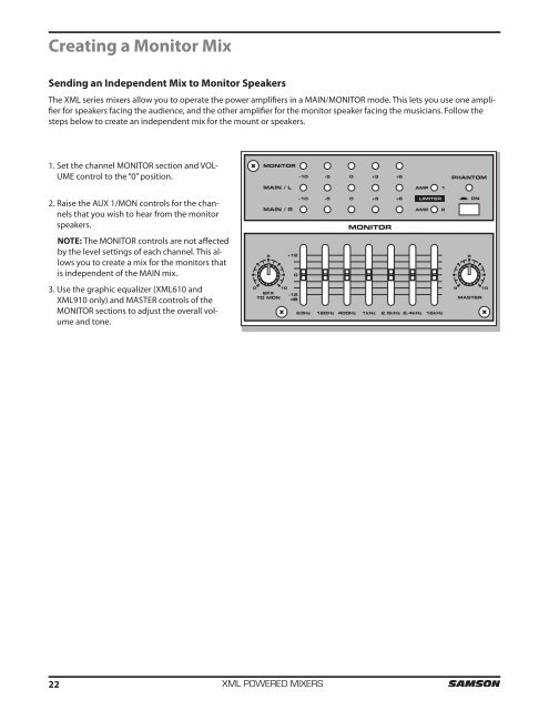 Download the XML410 English User Manual in PDF format - Samson