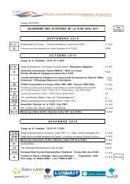 calendrier des activitees de la flns 2010 / 2011 septembre 2 0 1 0 ...