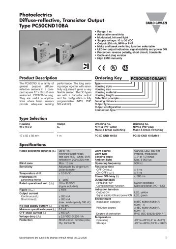 Diffuse Reflective (NPN/PNP)