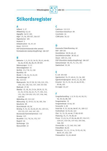 Stikordsregister - FiskerForum.com