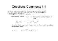 Questions-Comments I, II