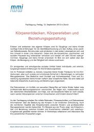 Flyer - Marie Meierhofer Institut für das Kind