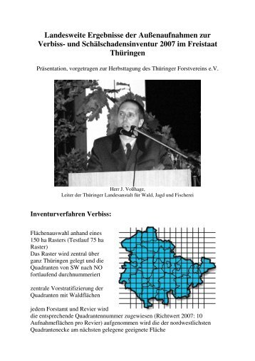 Landesweite Ergebnisse der Außenaufnahmen zur Verbiss- und ...