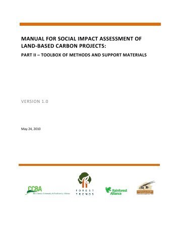 manual for social impact assessment of land-based ... - Forest Trends