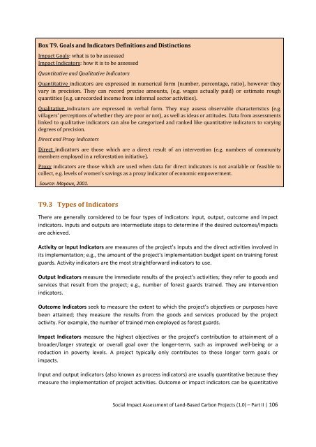 manual for social impact assessment of land-based ... - Forest Trends