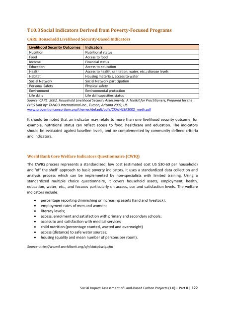 manual for social impact assessment of land-based ... - Forest Trends