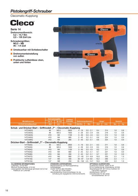 Clecomatic® Schraubendreher - Frank Drucklufttechnik