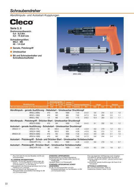 Clecomatic® Schraubendreher - Frank Drucklufttechnik