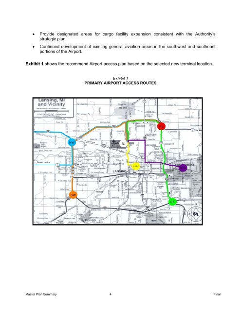 Master Plan Update (pdf) - Lansing/Capital City Airport