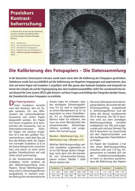 Teil 5: Die Kalibrierung des Fotopapiers - Fotoespresso