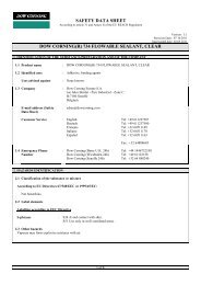 safety data sheet dow corning(r) 734 flowable ... - Forbo Siegling