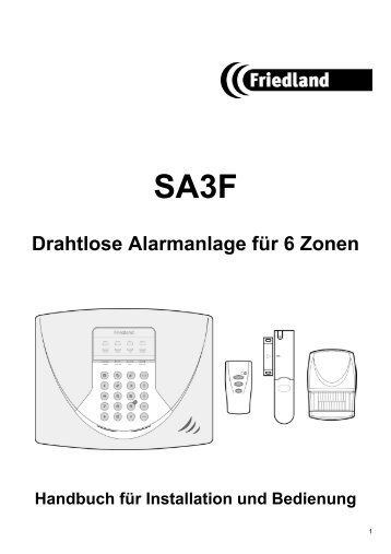 Drahtlose Alarmanlage für 6 Zonen - Friedland