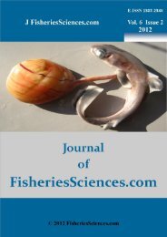 ALL Contents in PDF File, Click Vol. 6 Issue 2 - FisheriesSciences.com