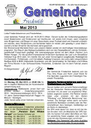 aktuel l - Gemeinde Friedenfels