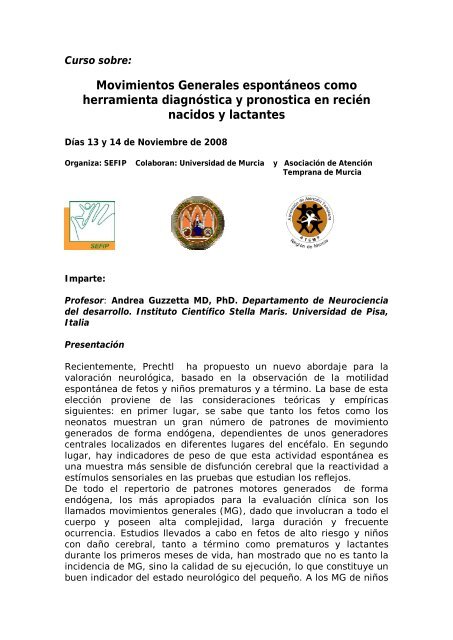 Movimientos Generales espontáneos como herramienta diagnóstica ...