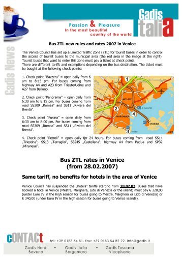Bus ZTL rates in Venice - Gadis Tourist Service Italia
