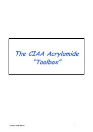 the CIAA Acrylamide Toolbox - FoodDrinkEurope