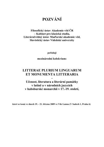 1) Beispiele und Probleme der Mehrsprachigkeit von 16 - Filozofický ...