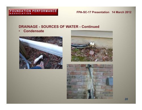 Drainage Guidelines - Foundation Performance Association