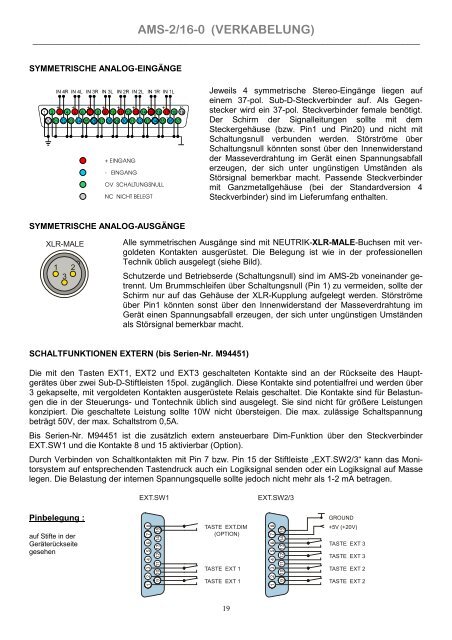 AMS-2/16-0 MANUAL 1.400kB - Funk Tonstudiotechnik