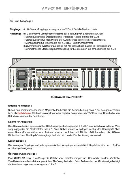 AMS-2/16-0 MANUAL 1.400kB - Funk Tonstudiotechnik