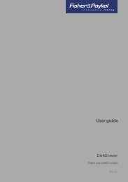 User guide - Fisher & Paykel