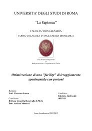 UNIVERSITA' DEGLI STUDI DI ROMA “La Sapienza” - C.R. ENEA ...
