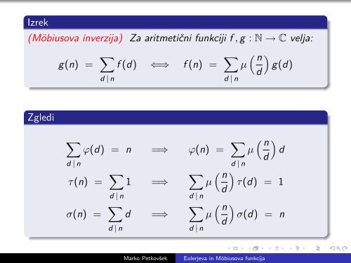 vzorec ustne predstavitve (pdf) - Fakulteta za matematiko in fiziko