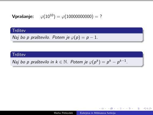 vzorec ustne predstavitve (pdf) - Fakulteta za matematiko in fiziko