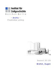 - Archiv - Findmittel online Brehm, Eugen - Institut für Zeitgeschichte