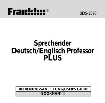 Sprechender Deutsch/Englisch Professor PLUS - Franklin Electronic ...