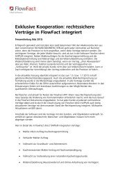 Exklusive Kooperation: rechtssichere Verträge in ... - FlowFact AG