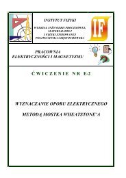 Ćwiczenie E-2 - Instytut Fizyki - Politechnika Częstochowska